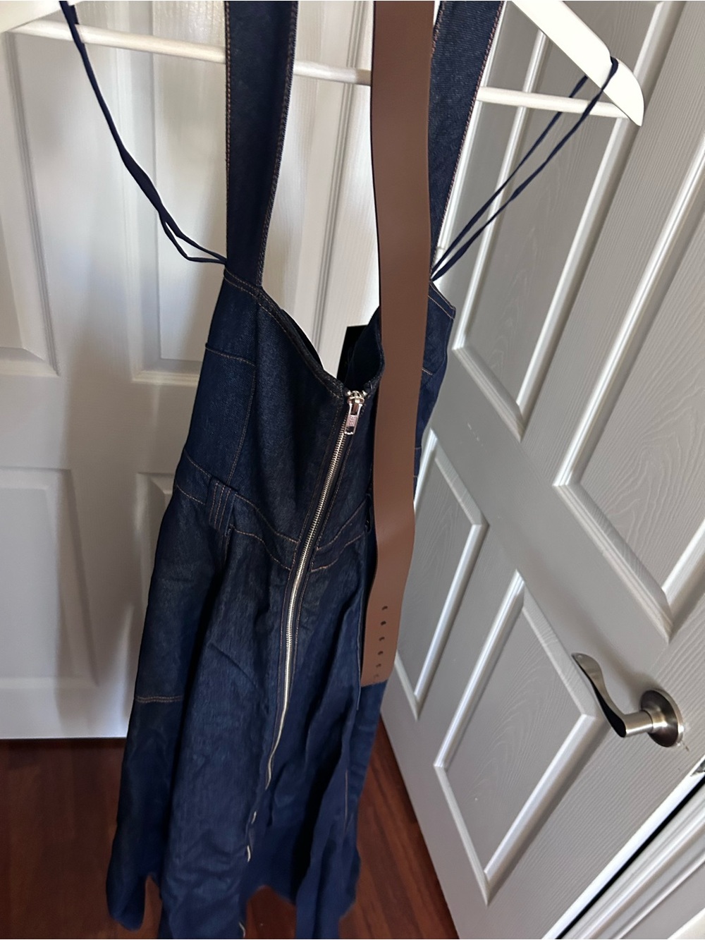 NWT NICHOLAS Anastasia Utility Halterneck Denim Indigo Midi Belted Dress 2 - Picture 12 of 17